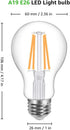 Lepro Vintage LED Bulbs, Dimmable Filament Bulb, 8W 800LM, 60W Equivalent, 2700K Warm White, Classic Clear Glass, A19 Shape, E26 Base, Pack of 5...