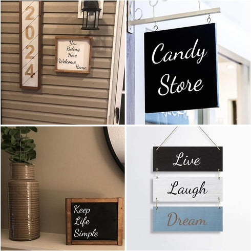 3 Inch Alphabet Letter Stencils for Painting - 70 Pack Letters and Numbers Stencil Templates with Signs for Painting on Wood, Reusable Number and ...