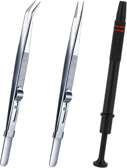 4 Claw Piercing Micro Grabber,Diamond Stone Tweezer Gem,Jewelry Tweezers Precision Tweezer | Stainles Steel Industrial tweezers for quality contro...