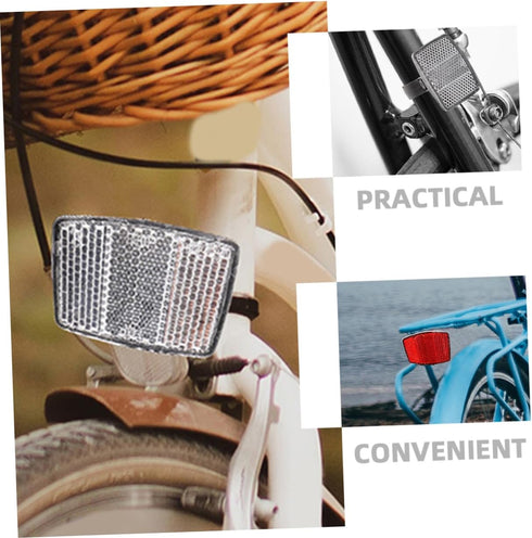 4pcs Bicycle Reflector Scooter Reflective Tool for Bike Night Cycling Reflectors Warning Reflector Bike Warning Tool Reflector Front Lamp Reflecto...