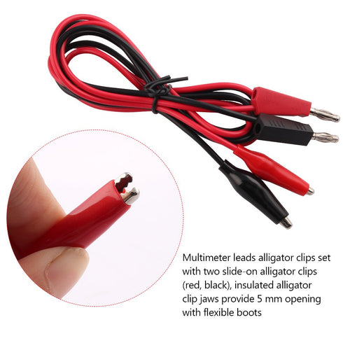 Multimeter Leads, Electrical Test Lead Kit - Banana to Alligator Clips, Banana to Banana Plugs, Banana to Plounger Mini Hooks Multimeter Leads Set...
