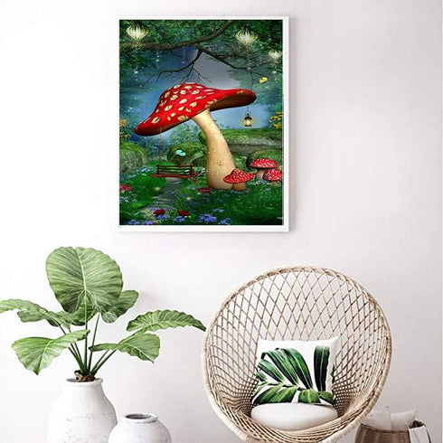 KTHOFCY 5D DIY Diamond Painting Kits for Adults Kids Mushrooms Full Drill Embroidery Cross Stitch Crystal Rhinestone Paintings Pictures Arts Wall ...