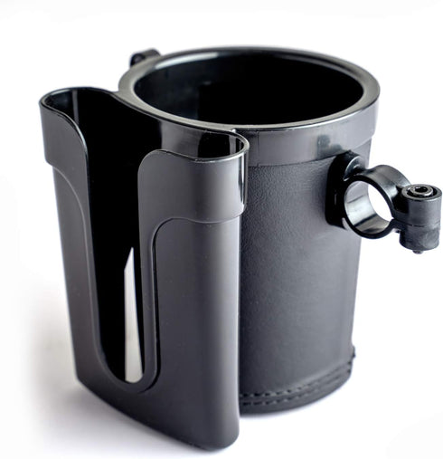 Bike Cup Holder Handlebar with Cell Phone Keys Holder Bicycle Drink Beer Holder Black...