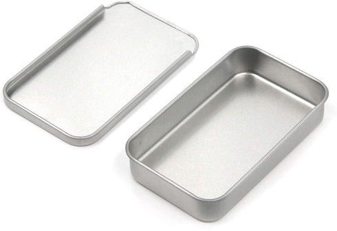 MY MIRONEY 3.1" x 2" x 0.6" Metal Slide Top Tin Containers for Candies Jewelry Crafts Pills Survival Kit Pack of 8...