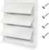 Beaquicy 6'' Louvered Dryer Vent Cover for Exterior Wall Vent Hood Outlet(Total Unit Size 8 x 8 Inches)