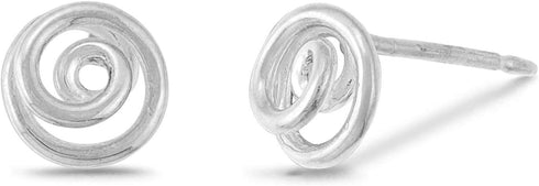 Boma Jewelry Sterling Silver Spiral Stud Earrings...