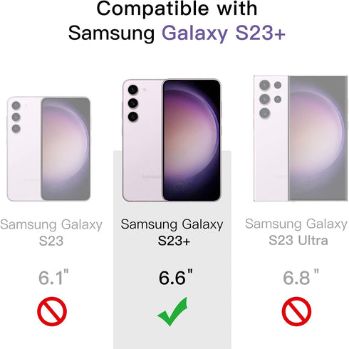JETech Screen Protector for Samsung Galaxy S23+ / S23 Plus 5G 6.6-Inch, Tempered Glass Film, Fingerprint ID Compatible, HD Clear, 3-Pack...