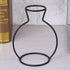 Metal Vase Frame Plants Tabletop Display Holder Black Iron Flower Vase Art Frame Plant Holder Flower Stand Indoor Cafe Table Home Decoration(D)...