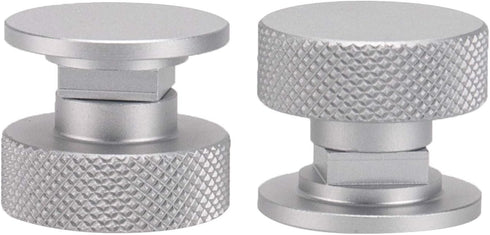 3mirrors Welding Hood (Pipeliner) Helmet Fasteners Headgear Replacement Parts Accessories Screws Flip Hood Aluminum - 1 Pair (Silver Anodized Knur...