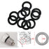 Primary Case Oil Fill Funnel Drip Free Oil Filter Funnel 10 Pack Oil Drain Plug O-Rings Set Fit for Harley Orange...