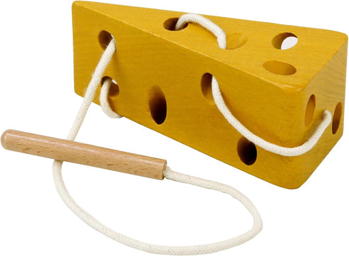 Early Development Toys Wooden Lacing Toys, Montessori Activity Kids Cheese Toys, Children Learning Educational Wood Block Puzzles Toy for Toddlers...