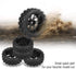 4PCS Replacement Tires for RC 1:10 Car, Racing Off Road Vehicle Tires Rubber Tyre Wheel Rim(Black)...