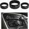3 PCS Car Push Start Button Cover, Engine Start Stop Button Stickers, Metal Ignition Button Cover, One Button Start Trim Ring for Challenger Charg...