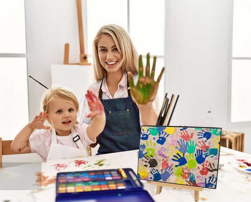 11 in Painting Easel Stand Wood Tabletop Easels for Canvases, Art, Crafts, Small Wooden Table Top Paint Tripod Station for Kids Adults, Portable D...