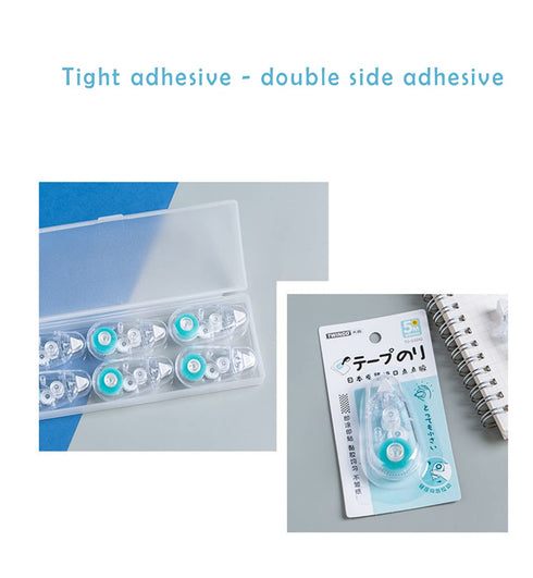 4 Pcs Double-Sided Adhesive Scrapbook Tape Roller Adhesive Dots Roller Applicator Scrapbooking Tape Craft Tape Glue Tape Roller 5 m/roll...