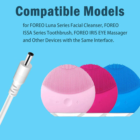 Replacement Charger Cord for Compatible with Luna Series Facial Cleanser,USB Charger Cable Compatible with Foreo Luna, Luna2,Luna Mini,Luna Mini 2...