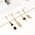 Honbay 2 Pairs of Unique Wine Glass Wine Bottle Dangle Drop Earrings Enamel Alloy Red Wine Glass Earrings Fun Novelty Creative Earrings Asymmetric...