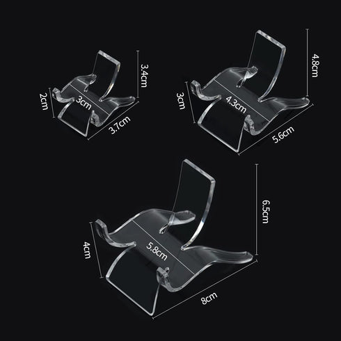 Rock Display Stand, 3 Sizes 36 PCS Mineral Stands Rock Holder Acrylic Display stand for Small Items: Crystal, Rock Painting, Geodes, Rock, Mineral...