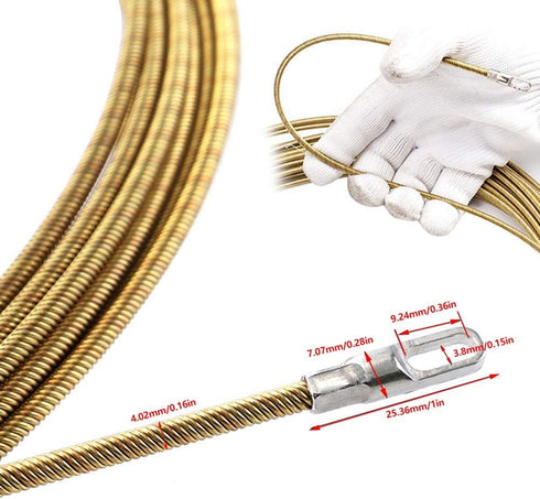 Electrical Wire Threader, 4mm 3 Cores Cable Wire Puller Threading Tool for Right Angle Pipe, Wall Slot and Floor Conduit(5M)...