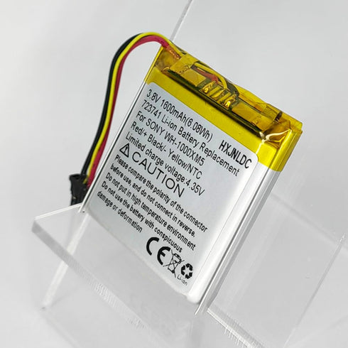 DC 3.8V 1600mah Lithium Battery Replacement for Sony WH-1000XM5 Bluetooth Wireless Noise canceling Stereo Headset 723741......
