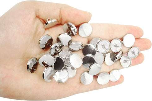 Honbay 50PCS Metal Round Flat Buttons Coat Jacket Shirt Trousers Button for Sewing DIY Crafts (15mm)...