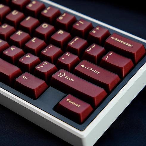 114 Keycaps Translucent Red Keycaps Cherry Profile Doubleshot PBT Keycap Set Fit for 61/64/87/104/108 Cherry Mx Switches Mechanical Keyboard...