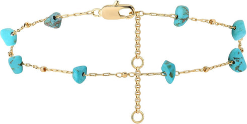 Valloey Rover Chain Anklet Handmade 14K Gold Plated Dainty Boho Beach Cute Ankle Bracelet Adjustable Evil Eye Layered Dangle Coins Foot Chain for ...