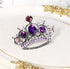 Rhinestone Crown Pin Brooch Women Pin Brooches Purple and Red Crown Lapel Pin Charm Jewelry Clothing Wear Accessori Fashion Couple Gifts...