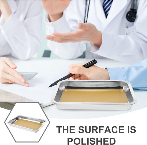 Hemoton Stainless Steel Dissection Tray,Anatomy Tray,Stainless Steel Wax Tray,Wax Dissecting Tray,Metal Wax Tray,Lab Dissecting Pan Dissection Pla...