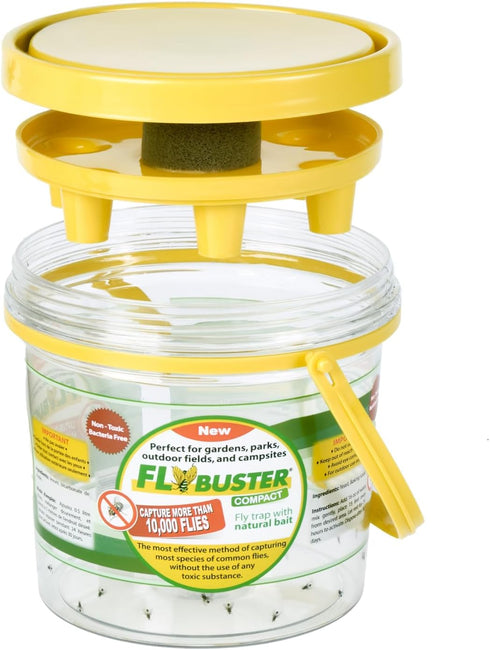 Fly Trap - Outdoor Living, Non-Toxic Fly Trap, Pest Control Trap, 1-Liter Compact Size...