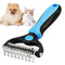 TAN.G Pet Deshedding Brush?2 Sided Undercoat Rake for Dogs & Cats?Dog Grooming Rakes Tools for Mats & Tangles Removing?Effectively Reduces Sheddin...
