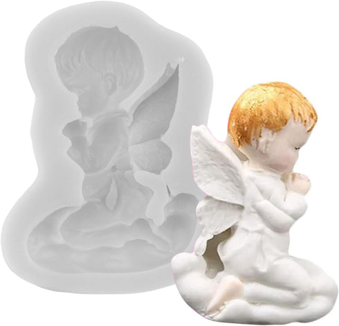 Angel Silicone Fondant Molds For Cake Decorating Cupcake Topper Candy Chocolate Gum Paste Polymer Clay Set Of 1...