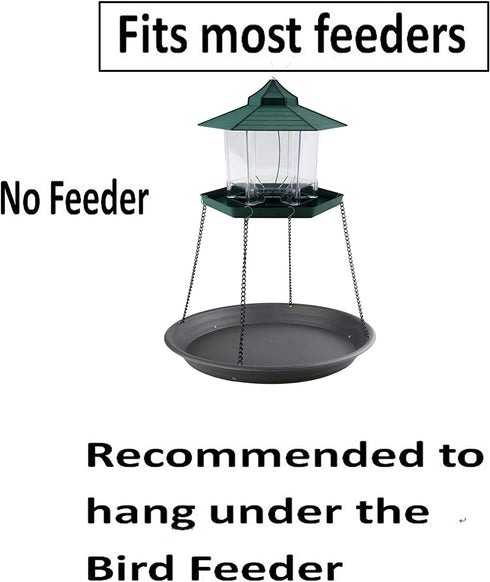Bird Seed Catcher Tray Platform Feeder Hanging Tray Fits Most feeders Catches Most Falling Seed and Husk Great for Attracting Birds Outdoors, Back...