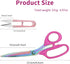 Left-Handed Fabric Scissors for Cutting Fabric, Garments, Textiles, 23cm Tailor's Scissors, Thread Cutter, Set of 2...