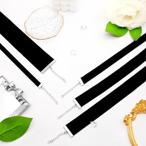 yfstyle Lace Choker Necklaces Set Black Velvet Choker Necklace for Women Gothic Velvet Chokers Daisy Choker Necklace Fairy Flower Choker Collars M...