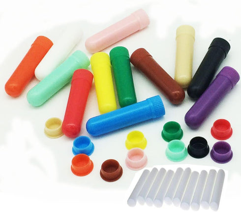 12 PCS Nasal Inhaler Tubes Kit Contains: 12 Empty Nasal Inhaler Tubes (with Wicks) 2 droppers...
