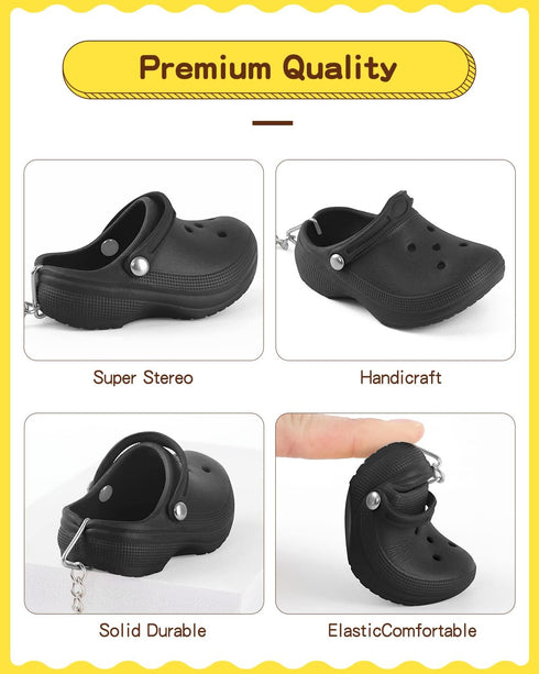 2PACK Cute Shoe Keychains for Women Men Funny Mini Backpack Key Chains Charms Kids Adults Key Ring...