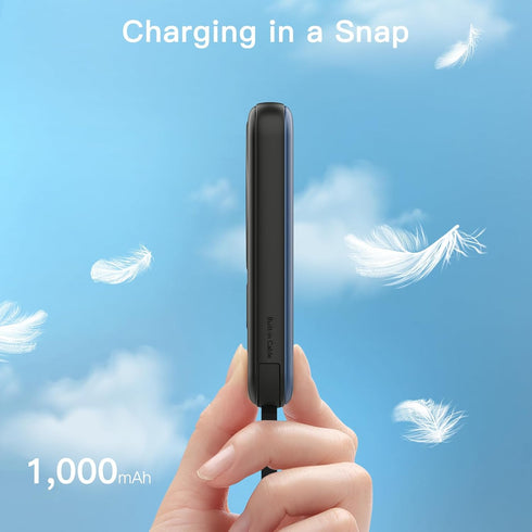 Portable Charger, 10000mAh 20W PD Fast Charging High-Capacity External Wireless Magnetic Power Bank, USB-C/A in&Out Battery Pack for iPhone 14/13/...