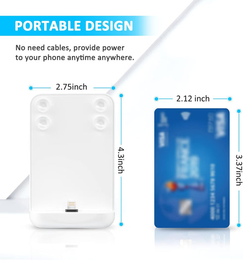 Portable Charger for iPhone, 10000mAh Compact Power Bank with Metal Stand, External Battery Pack Compatible with iPhone 14/14 Plus/14 Pro Max/13/1...