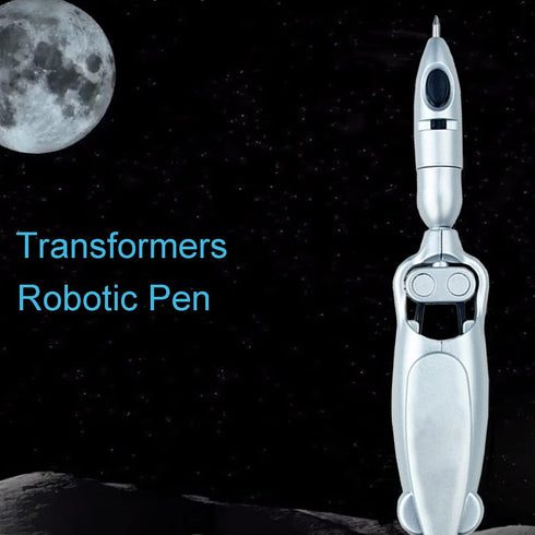 Transformers Pen Transforming Robotic Ballpoint Pen Robot 2007 Cool Silver...