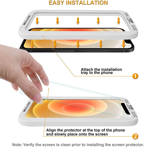 Supershieldz (2 Pack) Designed for iPhone 14 (6.1 inch) + Camera Lens Tempered Glass Screen Protector with (Easy Installation Tray), Anti Scratch,...