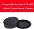 M39 Camera Body Cap & Rear Lens Cover Compatible for Leica L39 M39 Camera and 39mm Screw Mount Lens (2 Pack)...