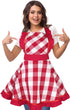 Violet Mist Red Plaid Vintage Apron for Women Girls Ladies Cute Ruffle Frilly Apron Red Christmas Aprons Retro Aprons for Kitchen Cooking Baking 5...
