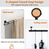 Ceiling Curtain Rod Brackets, Heavy Duty Curtain Rod Holders 1-1/4Inch Black Curtain Rod Hooks Hangers for Wall Closet Flange Rods Support, Curtai...