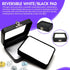 Novel Box Black Faux Leatherette Gem Display Loose Stone Box 3.5x2.75x1.12 with Reversible Black-White Pad - Jewelry Boxes with Clear Glass Top Cl...