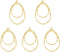 PandaHall 10pcs Light Gold Open Back Bezel Charms Epoxy Resin Pressed Flower Blank Teardrop Frame Hollow Pendants for UV Resin Jewelry Making Chok...