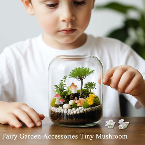 Miniature Resin Mushroom,Micro Landscape House DIY Garden Cute Mushrooms,Mushroom Sculpture for Fairy Garden Fish Tank Outdoor Landscape Decoratio...