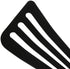 RSVP International Kitchen Tool Collection Dishwasher Safe, Angled, 12x3.25", Nylon Euro Style, Black...