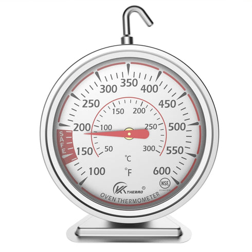 2.5“ Large Dial Oven Thermometer,Grilling and Cooking Thermometer- with Dual Scale and 360 Degree Rotary Hook, Easy to Read Large Reading Number S...