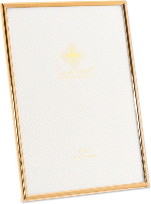 Lawrence Frames 5" W x 7" H Simply Gold Metal Picture Frame (670057)...